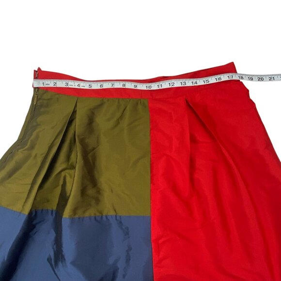 Frances Valentine Barbara Gathered Colorblock Midi Skirt | XL | Lined - Picture 10 of 13